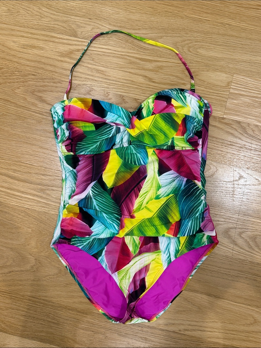 Tropical Leaf One-Piece Swimsuit in Multicolor